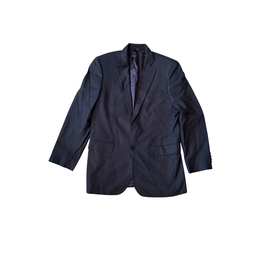 Brooks Brothers 346 Blazer Mens 40L Navy‎ Blue Wool Stretch Herringbone